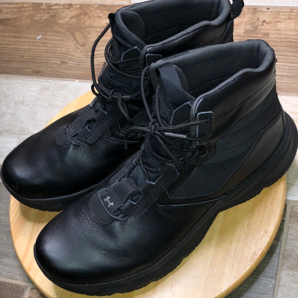 Under Armour Stellar G2 Tactical Boots Mens 12.5 US Black Leather 3025578-001 - Picture 6 of 16